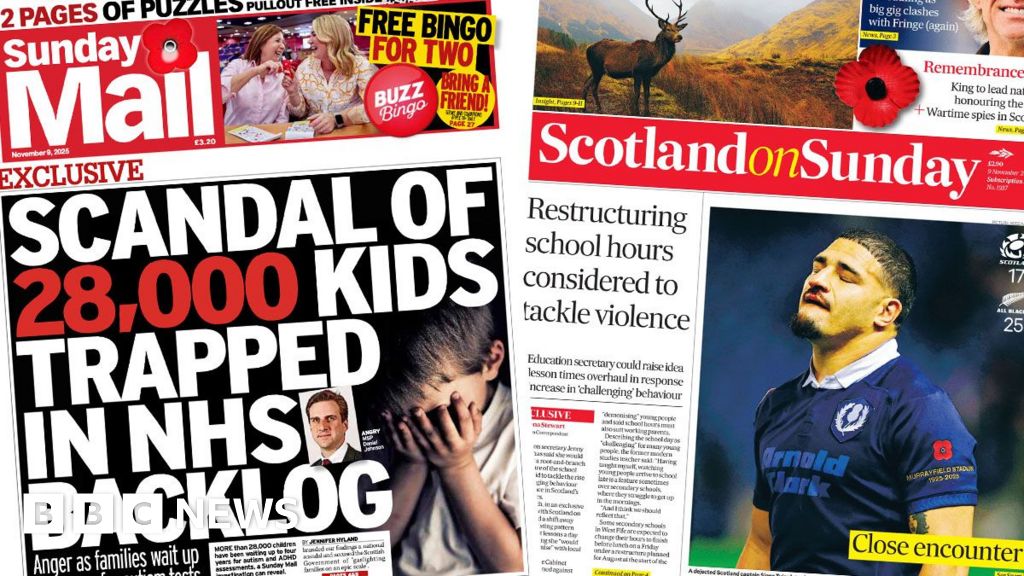 Scotland's papers: Autism test backlog and school hours overhaul plan