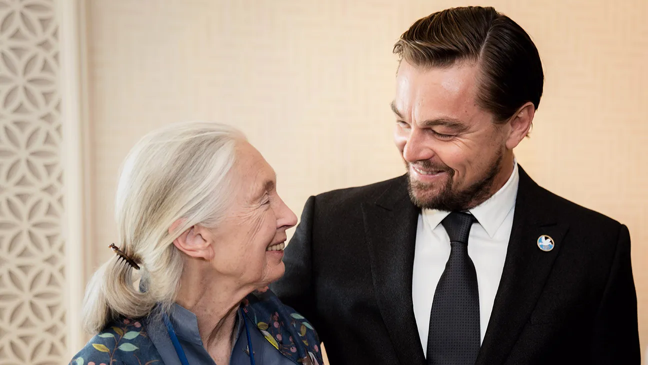 Leonardo DiCaprio Pays Tribute to Jane Goodall at Memorial Service