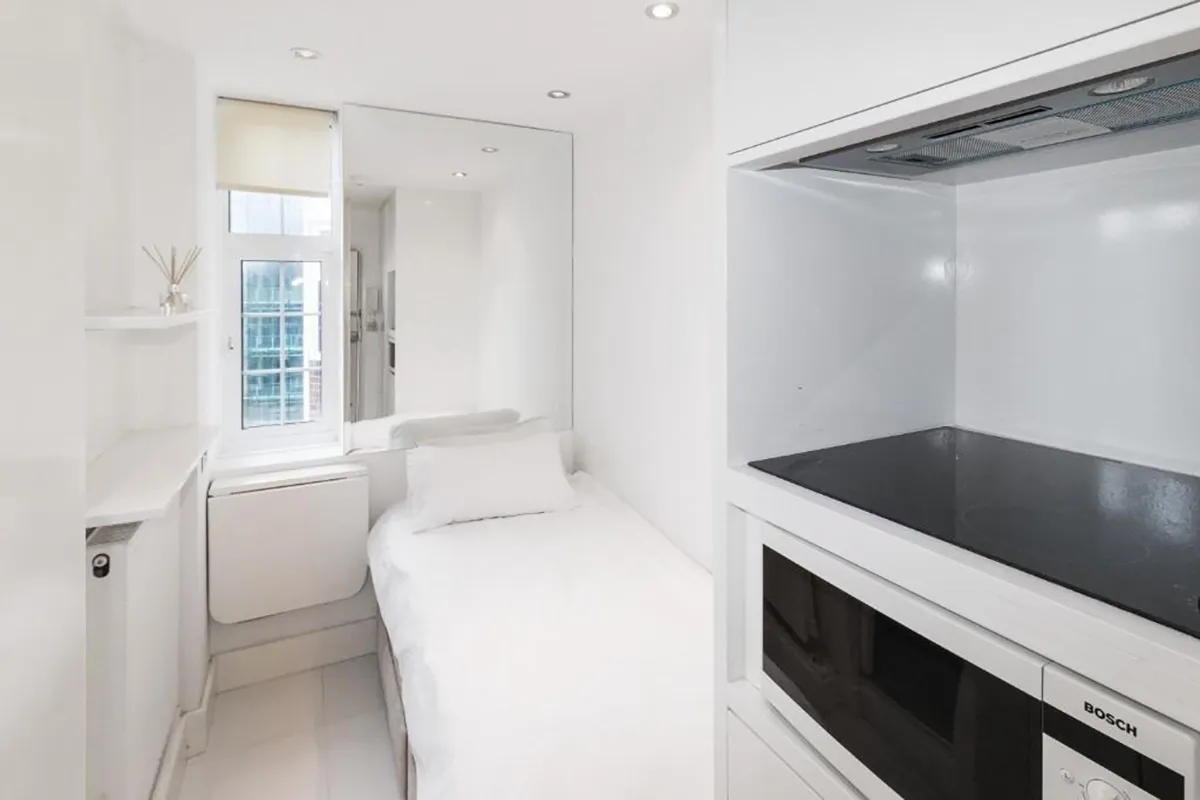 London flat just one-tenth the size of a football goal area listed for £270,000