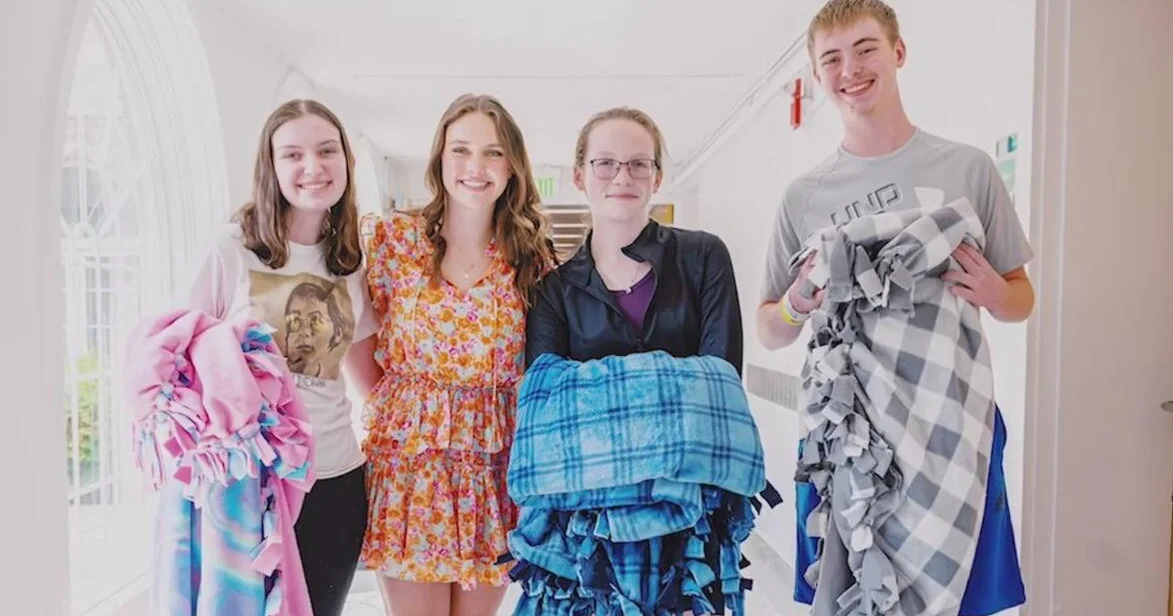 TCU student's blanket project brings comfort to kids in pain