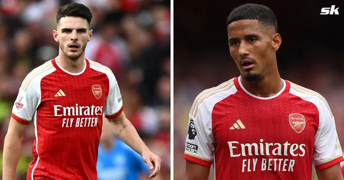 William Saliba and Declan Rice react on social media as teenage Arsenal star makes debut for club in EFL Cup win against Brighton
